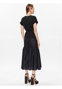TwinSet - TWINSET Sukienka letnia 231TT2240 Czarny Regular Fit. Kolor: czarny. Materiał: bawełna. Sezon: lato #3