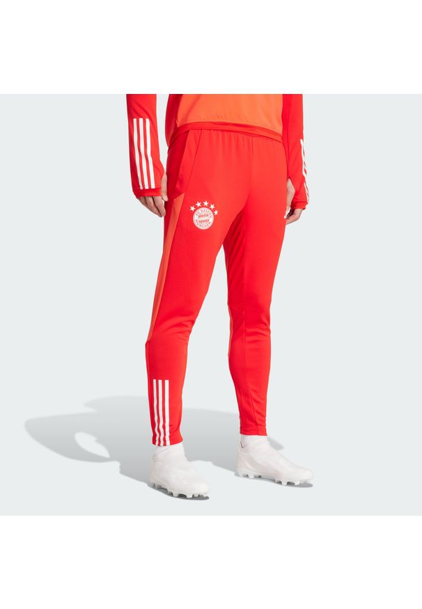 Adidas - Spodnie FC Bayern Tiro 23 Training. Kolor: czerwony, biały, wielokolorowy. Materiał: dresówka, materiał. Sport: piłka nożna
