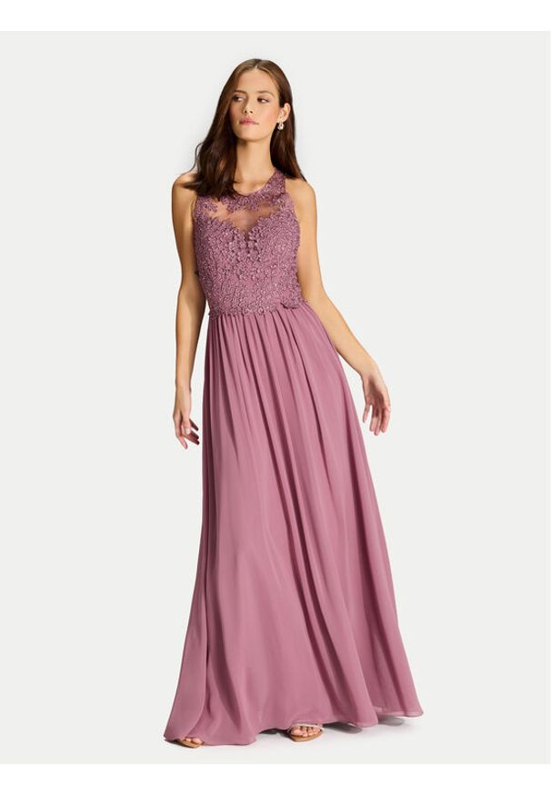 Hey Kyla Sukienka wieczorowa 5AI084HK Różowy Regular Fit. Kolor: różowy. Materiał: syntetyk. Styl: wizytowy