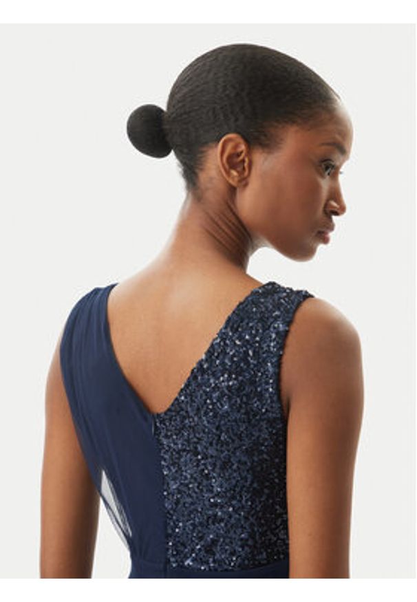 Rinascimento Sukienka wieczorowa CFC0123704003 Granatowy Regular Fit. Kolor: niebieski. Materiał: syntetyk. Styl: wizytowy