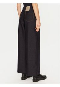 Max Mara Leisure Spodnie materiałowe Foggia 2426786108 Granatowy Wide Leg. Kolor: niebieski. Materiał: syntetyk, bawełna