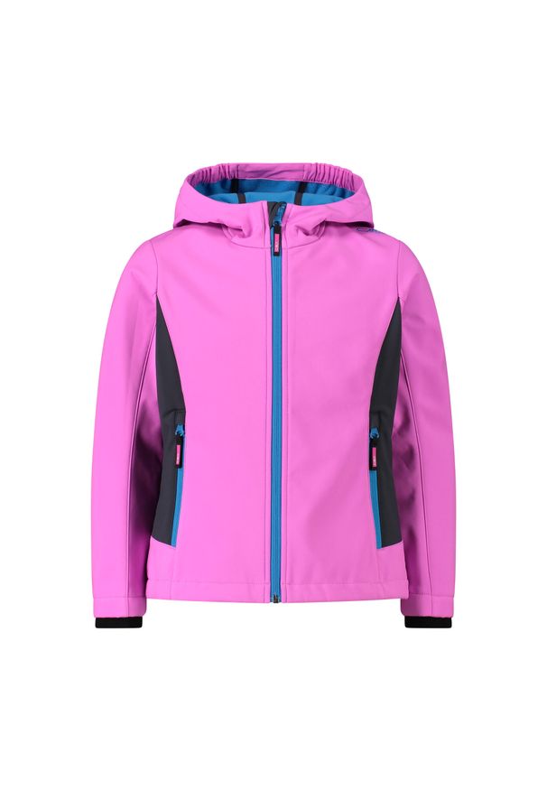 Kurtka softshell dziecięca CMP. Kolor: szary, fioletowy, wielokolorowy, czarny. Materiał: softshell. Styl: sportowy