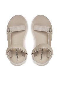 Calvin Klein Jeans Sandały Sandal Velcro Webbing Dc YW0YW01353 Beżowy. Kolor: beżowy. Materiał: materiał #5