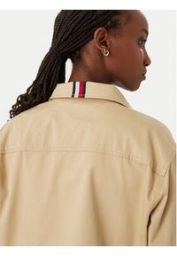 Tommy Jeans Koszula DW0DW22942 Beżowy Cropped Fit. Kolor: beżowy. Materiał: bawełna #4