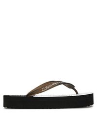 Calvin Klein Jeans Japonki Beach Sandal Flatform Monologo YW0YW01617 Czarny. Kolor: czarny #6