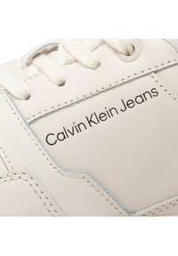 Calvin Klein Jeans Sneakersy Basket Cupsole Lacup Low YM0YM00497 Beżowy. Kolor: beżowy. Materiał: skóra