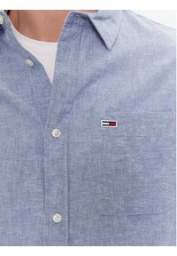 Tommy Jeans Koszula DM0DM18962 Niebieski Regular Fit. Kolor: niebieski. Materiał: bawełna, len