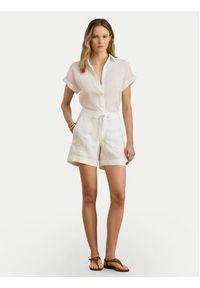 Lauren Ralph Lauren - LAUREN RALPH LAUREN Szorty materiałowe 200P13694001 Biały Regular Fit. Kolor: biały. Materiał: len #2