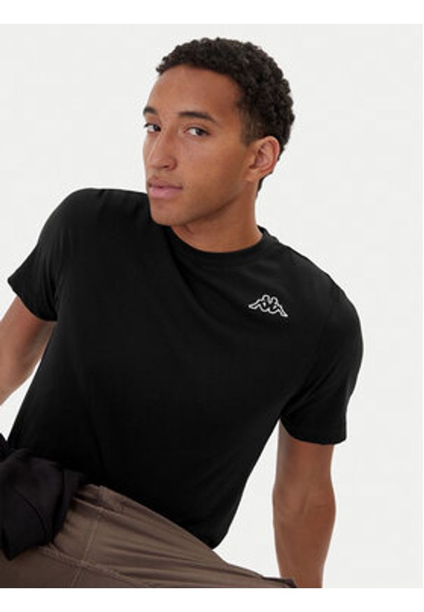 Kappa Komplet 5 t-shirtów Logo Myrto 322563W Czarny Regular Fit. Kolor: czarny. Materiał: bawełna
