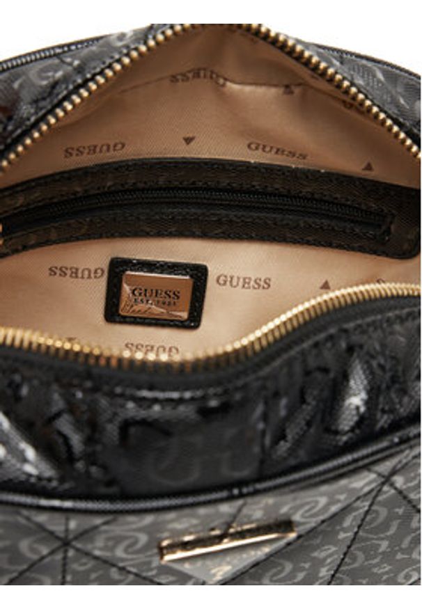 Guess Torebka Aldina HWGG96 63140 Czarny. Kolor: czarny. Materiał: skórzane