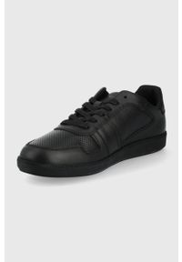 Calvin Klein sneakersy skórzane kolor czarny. Nosek buta: okrągły. Zapięcie: sznurówki. Kolor: czarny. Materiał: skóra #4
