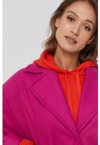 Desigual Płaszcz damski kolor różowy przejściowy oversize. Kolor: różowy #5