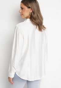Born2be - Biała Koszula Oversize z Rękawami z Możliwością Podpięcia Sorria. Okazja: na co dzień. Kolor: biały. Materiał: jeans. Długość rękawa: długi rękaw. Długość: długie. Styl: klasyczny, elegancki, casual #7