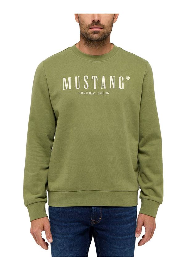 Męska bluza nierozpinana Mustang Style Clio Loden Green 1015917 6353