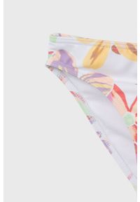 Roxy dwuczęściowy strój kąpielowy dziecięcy kolor biały. Kolor: biały. Materiał: poliester, dzianina. Rodzaj stanika: odpinane ramiączka #3