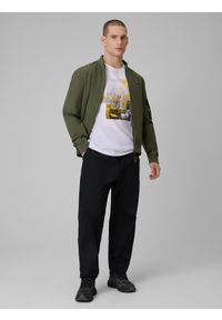 4f - 4F T-shirt regular z nadrukiem męski - biały L. Okazja: na co dzień. Kolor: biały. Materiał: dzianina, bawełna, materiał. Wzór: nadruk. Styl: klasyczny, casual #2
