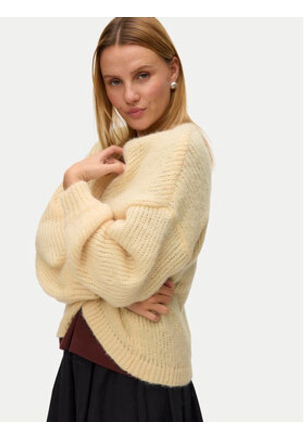 Vero Moda Kardigan Maybe 10273101 Żółty Oversize. Kolor: żółty. Materiał: syntetyk