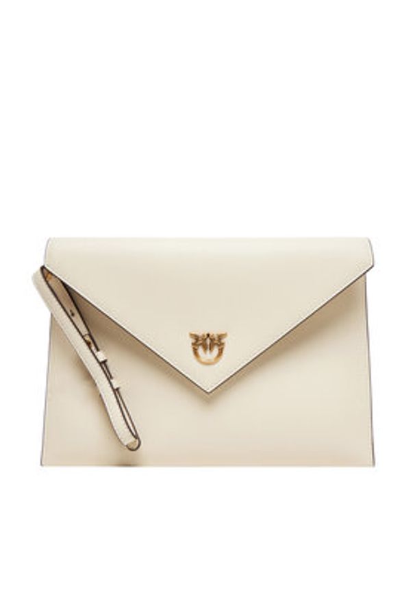 Pinko - PINKO Torebka Flat Purse Handle AI 25-26 PCPL104820 A0F1 Écru. Materiał: skórzane