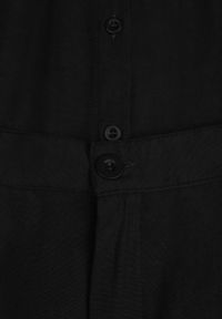 Renee - Czarny Boho Komplet z Bawełną Koszula i Spodnie z Ażurowymi Zdobieniami Runesa. Kolor: czarny. Materiał: bawełna. Wzór: ażurowy, aplikacja #2