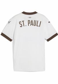 Puma - Młodzieżowa koszulka wyjazdowa FC St. Pauli 24/25 PUMA White Espresso Brown. Kolor: biały, brązowy, wielokolorowy