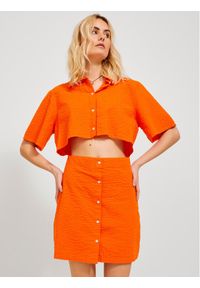 JJXX Sukienka koszulowa 12226608 Pomarańczowy Regular Fit. Kolor: pomarańczowy. Typ sukienki: koszulowe #1