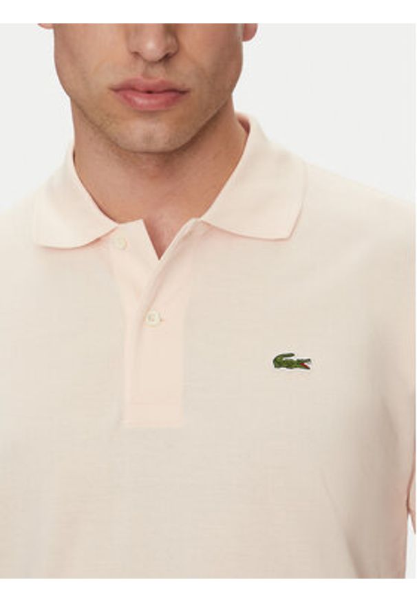 Lacoste Polo L1212 Beżowy Regular Fit. Typ kołnierza: polo. Kolor: beżowy. Materiał: bawełna