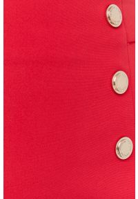 Morgan spódnica kolor czerwony mini prosta. Okazja: na co dzień. Kolor: czerwony. Materiał: tkanina. Wzór: gładki. Styl: casual #4