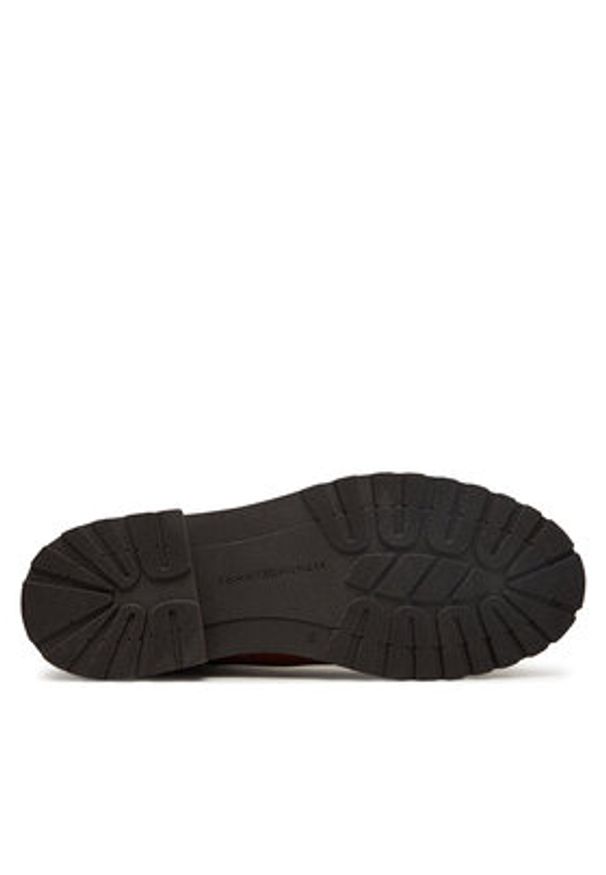 TOMMY HILFIGER - Tommy Hilfiger Sztyblety Cleated FW0FW08766 Brązowy. Kolor: brązowy. Materiał: skóra