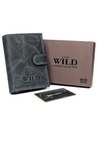 ALWAYS WILD - Portfel czarny Always Wild N4L-P-CHM-1010 BLACK. Kolor: czarny. Materiał: skóra, nubuk