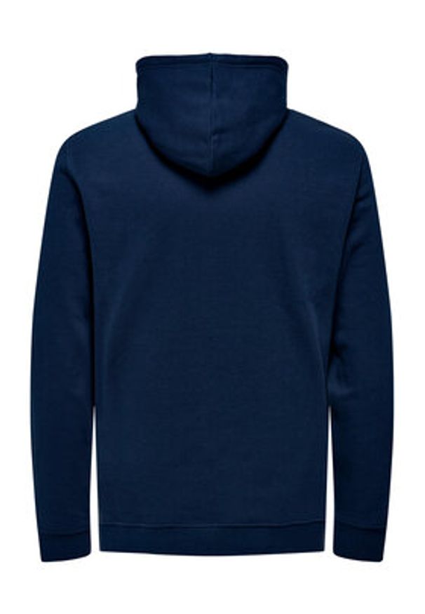 Only & Sons Bluza 22026331 Granatowy Regular Fit. Kolor: niebieski. Materiał: syntetyk, bawełna