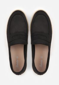 Renee - Czarne Mokasyny z Plecionką w Stylu Boho Galenatea. Okazja: na co dzień, do pracy. Kolor: czarny. Materiał: jeans. Wzór: aplikacja. Sezon: lato. Styl: boho #9