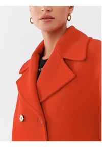 Pinko Płaszcz wełniany Effetto 101747 Y7DY Czerwony Regular Fit. Kolor: czerwony. Materiał: wełna #4