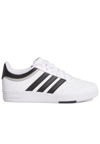 Adidas - Buty młodzieżowe adidas Hoops 4.0 JI3471 - białe. Kolor: biały. Materiał: skóra, syntetyk, guma. Szerokość cholewki: normalna