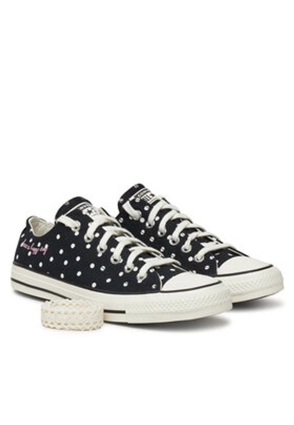 Converse Trampki Chuck Taylor All Star Polka Dots A12570C Czarny. Kolor: czarny. Materiał: materiał