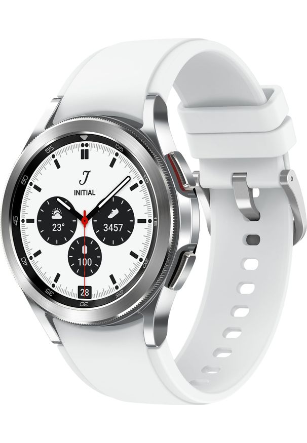 SAMSUNG - Smartwatch Samsung Galaxy Watch 4 Classic Stainless Steel 42mm LTE Biały (SM-R885FZSAEUE). Rodzaj zegarka: smartwatch. Kolor: biały