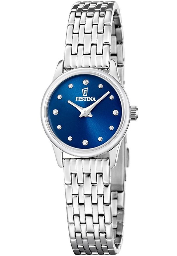 Zegarek Festina Zegarek damski Festina F20749-4 CYRKONIE srebrny. Kolor: srebrny