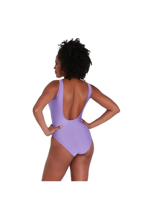 Strój Kąpielowy Speedo Logo U-back – Fioletowo-Biały - Rozmiar 30. Kolor: fioletowy. Wzór: motyw zwierzęcy