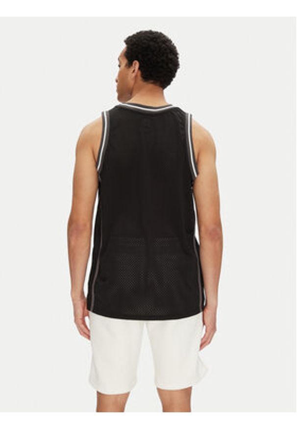 DC Tank top ADYKT03257 Czarny Regular Fit. Kolor: czarny. Materiał: syntetyk