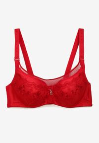 Renee - Czerwony Elegancki Biustonosz Push Up z Odpinanymi Ramiączkami Ursa. Kolor: czerwony. Rodzaj stanika: odpinane ramiączka, push-up