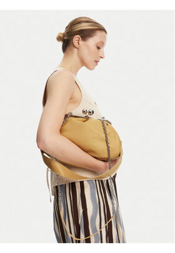 Weekend Max Mara Torebka Cubico 2515511024600 Żółty. Kolor: żółty. Materiał: skórzane