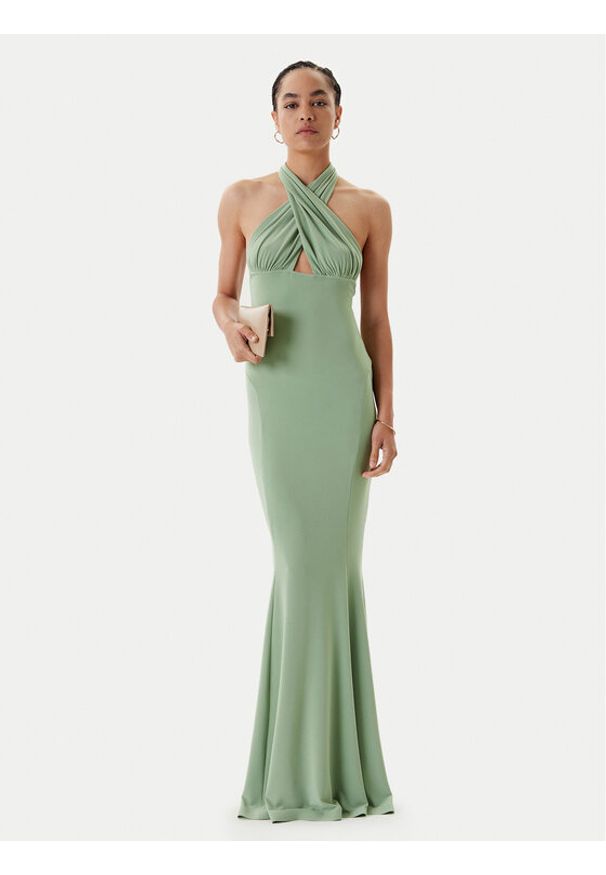NORMA KAMALI Sukienka wieczorowa KK1253PLO68835 Zielony Slim Fit. Kolor: zielony. Materiał: syntetyk. Styl: wizytowy