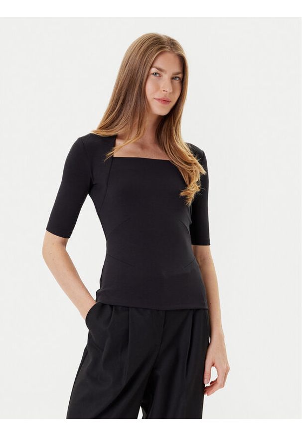 BOSS Bluzka Egamma 50541894 Czarny Slim Fit. Kolor: czarny. Materiał: syntetyk