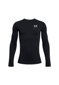 Longsleeve sportowy chłopięcy Under Armour UA Cg Armour Ls - czarny. Kolor: czarny. Materiał: elastan, materiał, poliester. Długość rękawa: długi rękaw. Wzór: gładki