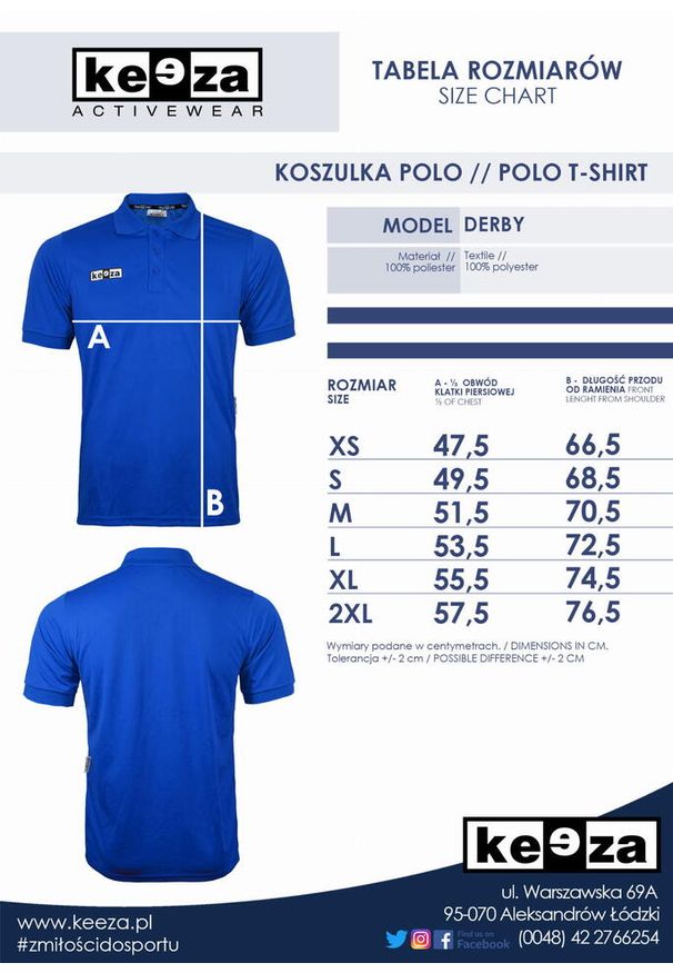 KEEZA - Koszulka polo Keeza Derby z krótkim rękawkiem. Typ kołnierza: polo. Kolor: biały. Długość rękawa: krótki rękaw. Długość: krótkie. Sport: piłka nożna