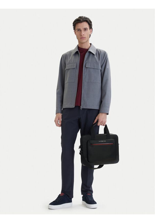 TOMMY HILFIGER - Tommy Hilfiger Torba na laptopa Th Foundation Computer Bag AM0AM14158 Czarny. Kolor: czarny. Materiał: skóra