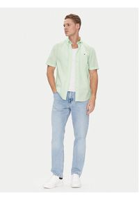 TOMMY HILFIGER - Tommy Hilfiger Koszula MW0MW37584 Zielony Regular Fit. Kolor: zielony. Materiał: bawełna