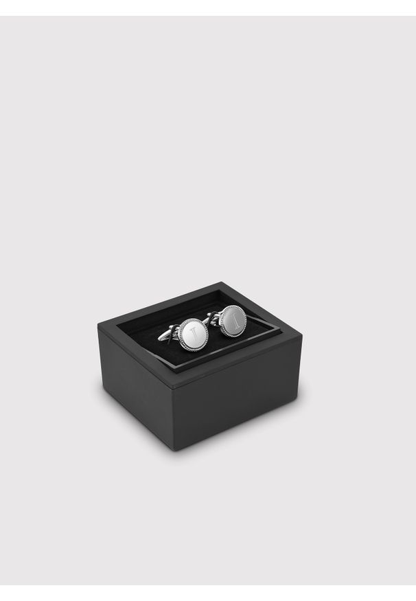 Pako Lorente - PAKO LORENTE – Srebrne spinki do mankietów. Kolor: srebrny