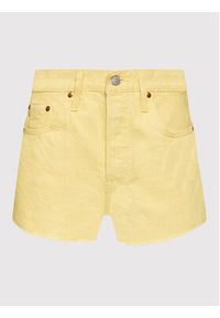 Levi's® Szorty jeansowe FRESH 501® 56327-0247 Żółty Regular Fit. Kolor: żółty. Materiał: jeans, bawełna #4
