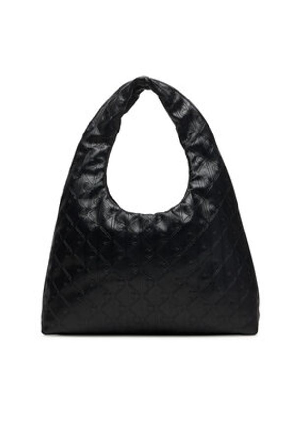 Calvin Klein Torebka Emblem Aop Puffer Lg Shoulder Ba LV04F3199G Czarny. Kolor: czarny. Materiał: skórzane