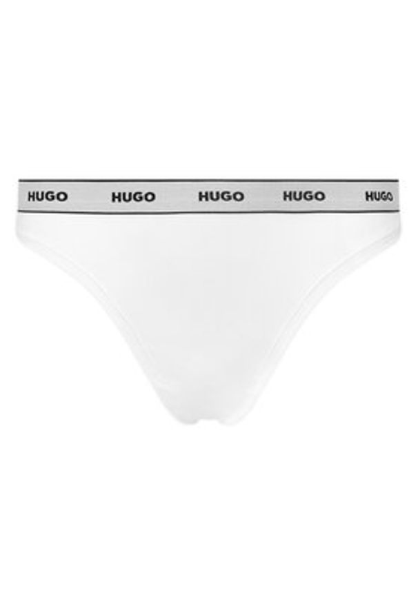 Hugo - HUGO Komplet stringów Triplet Thong Stripe 50545680 Biały. Kolor: biały. Materiał: bawełna